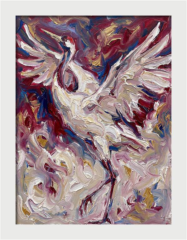 Crane In Expressionist Flight