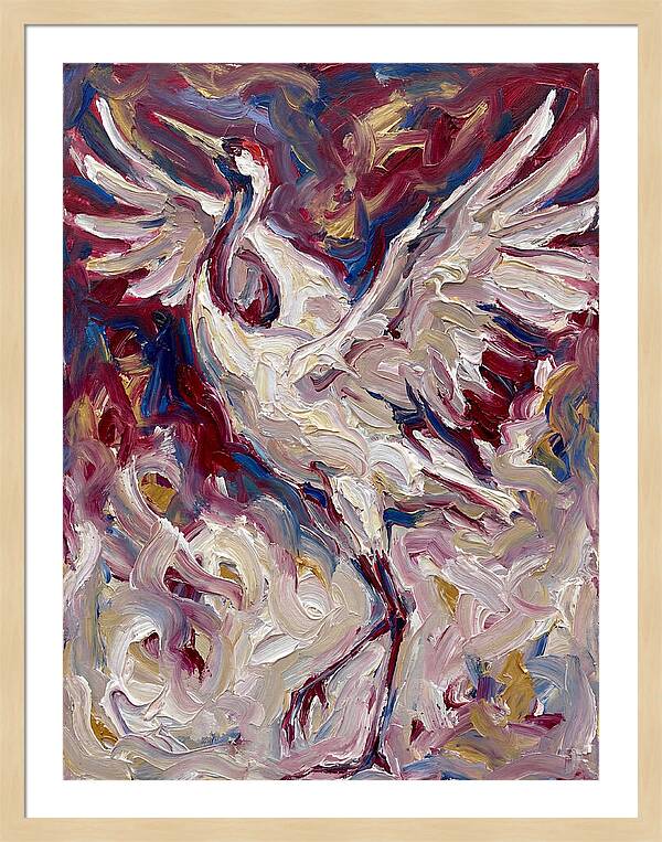 Crane In Expressionist Flight
