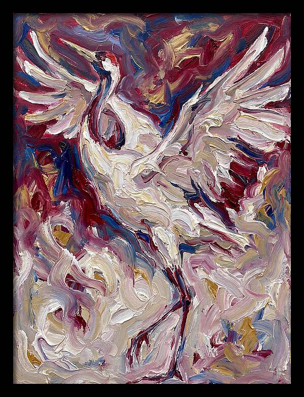Crane In Expressionist Flight