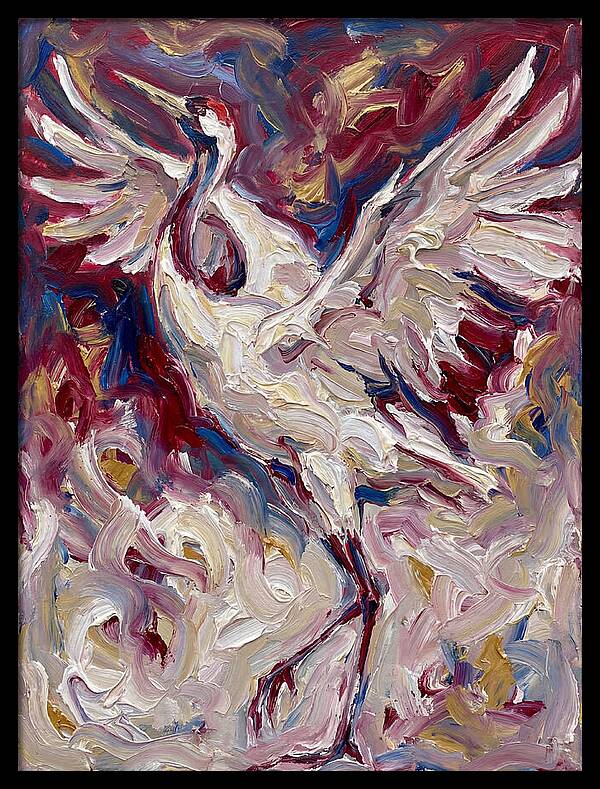 Crane In Expressionist Flight