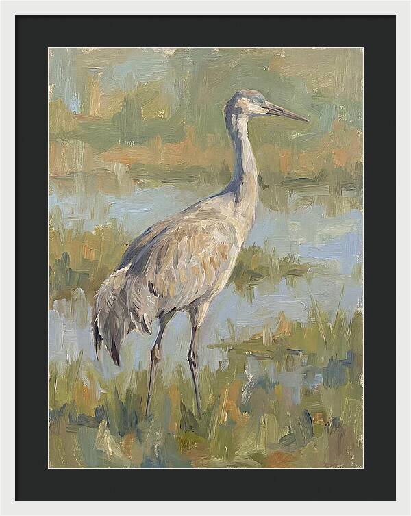 Crane In Tranquil Waters