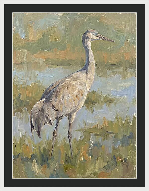 Crane In Tranquil Waters
