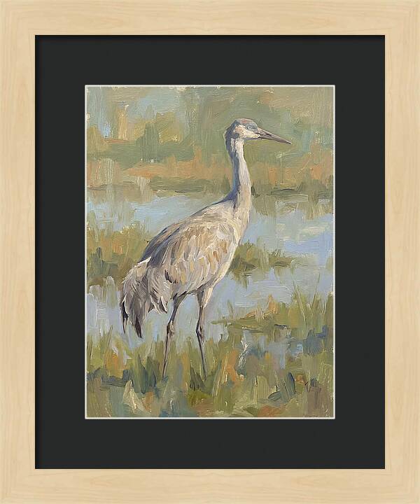 Crane In Tranquil Waters