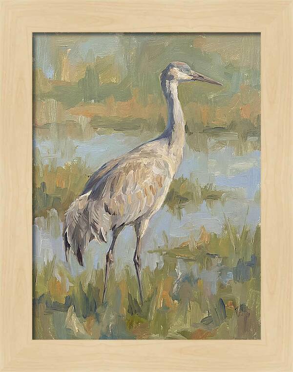Crane In Tranquil Waters