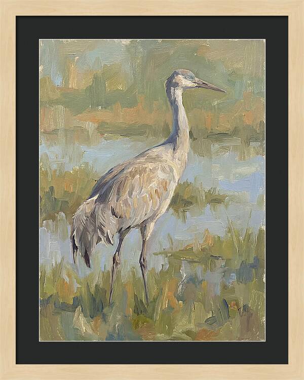 Crane In Tranquil Waters