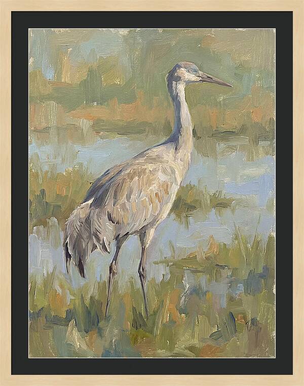 Crane In Tranquil Waters