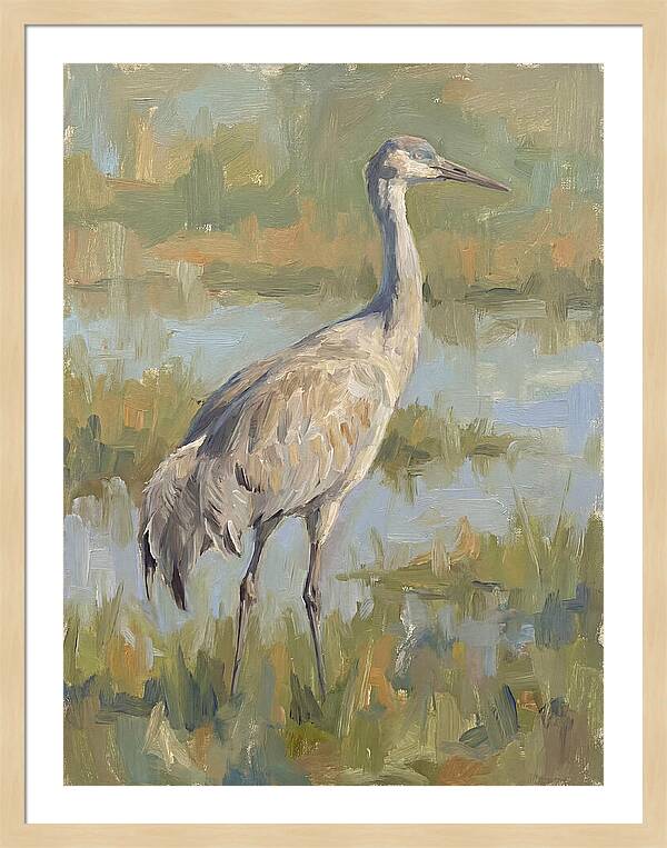 Crane In Tranquil Waters