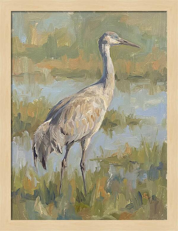 Crane In Tranquil Waters
