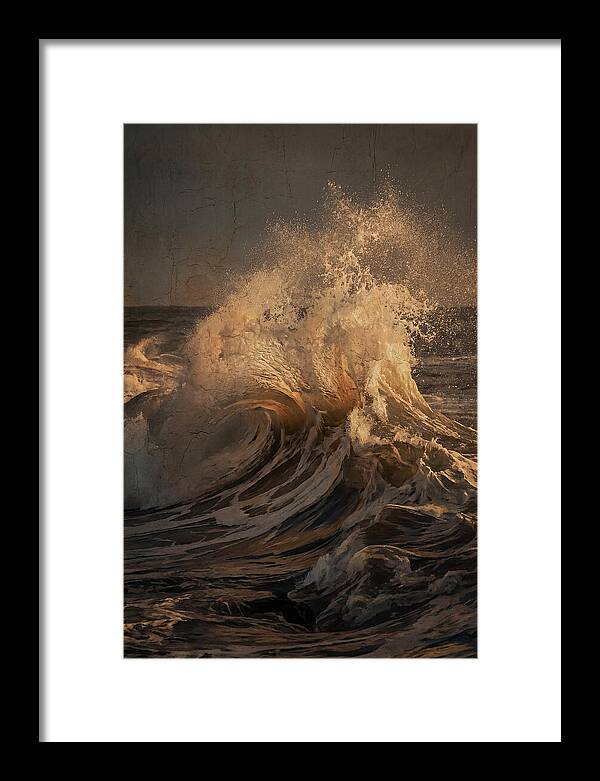 Crashing Wave With Golden Spray