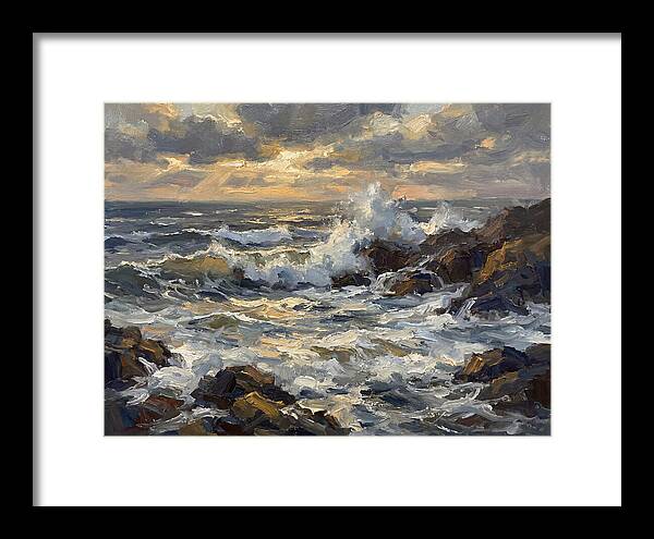 Crashing Waves At Dusk