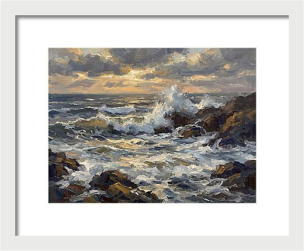 Crashing Waves At Dusk