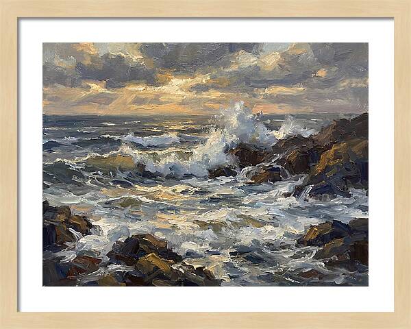 Crashing Waves At Dusk