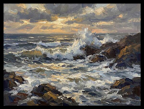 Crashing Waves At Dusk