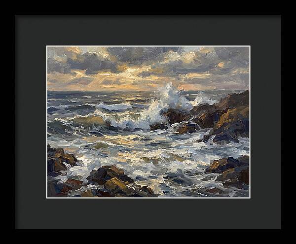 Crashing Waves At Dusk