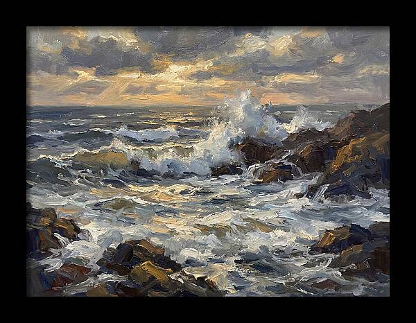 Crashing Waves At Dusk