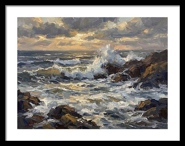 Crashing Waves At Dusk