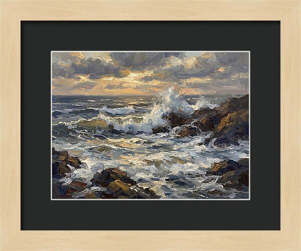 Crashing Waves At Dusk