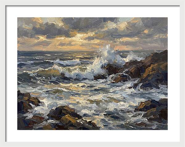 Crashing Waves At Dusk