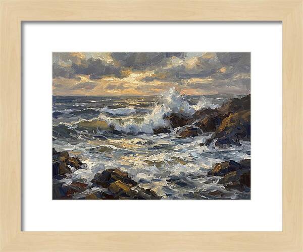 Crashing Waves At Dusk
