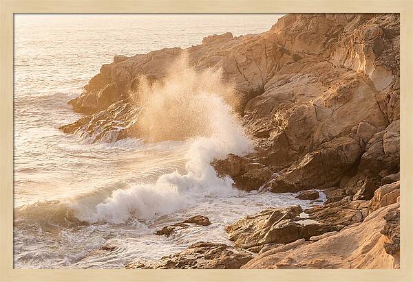 Crashing Waves At Sunset
