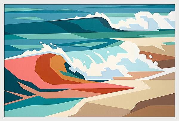 Crashing Waves In Color