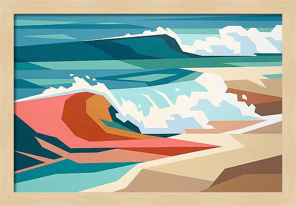 Crashing Waves In Color