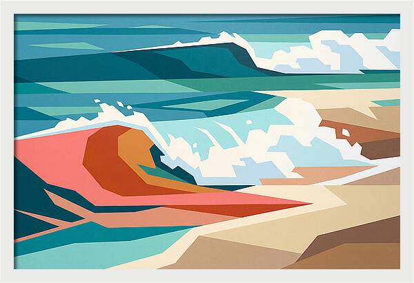 Crashing Waves In Color