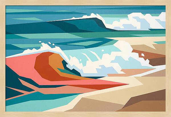 Crashing Waves In Color