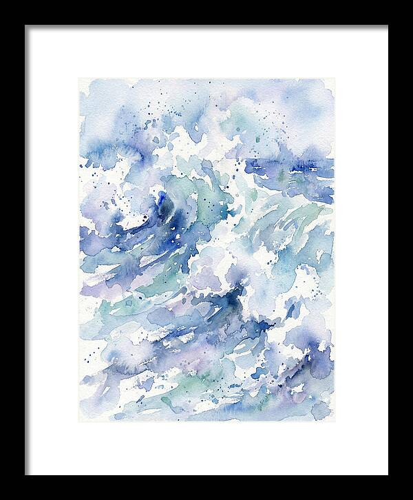 Crashing Waves In Watercolor