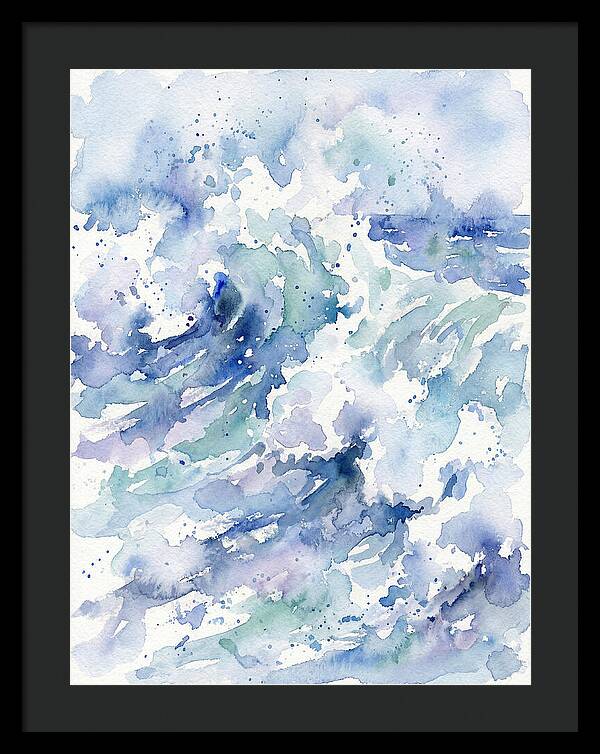Crashing Waves In Watercolor