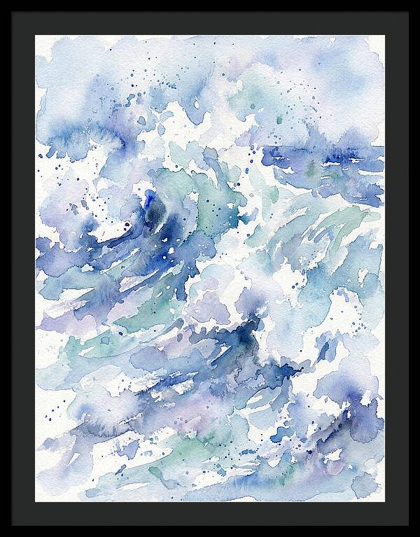 Crashing Waves In Watercolor