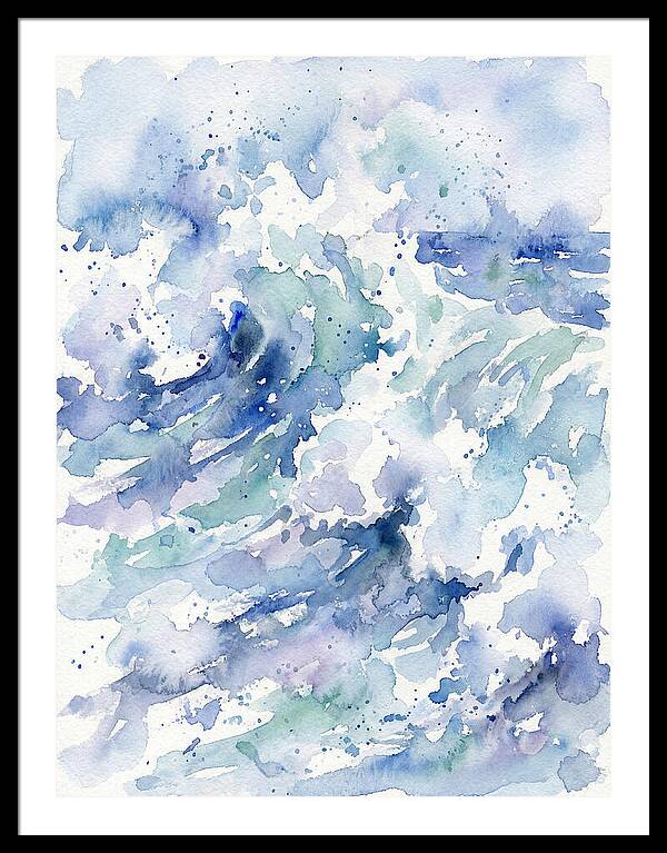 Crashing Waves In Watercolor