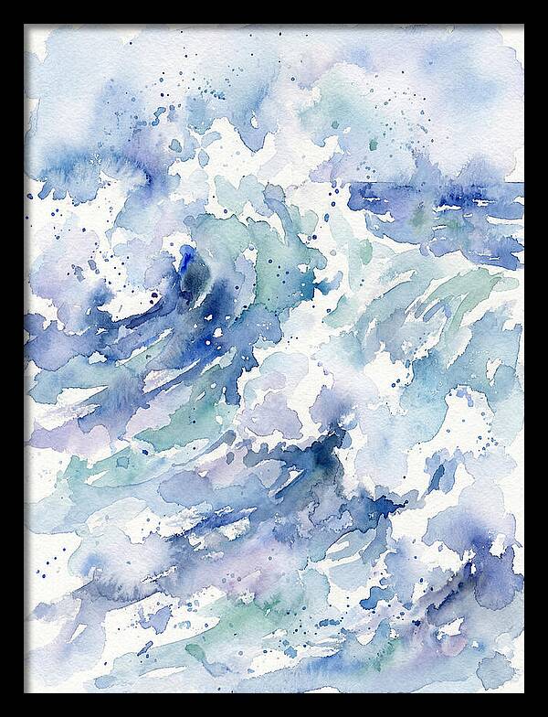Crashing Waves In Watercolor