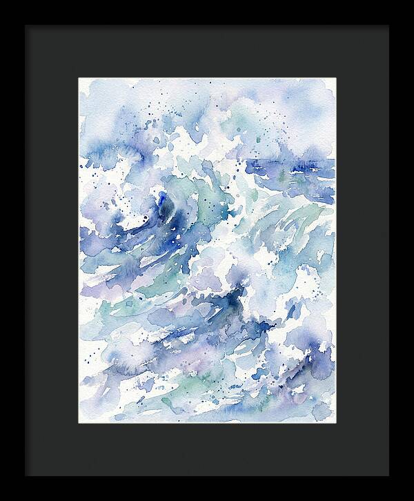 Crashing Waves In Watercolor
