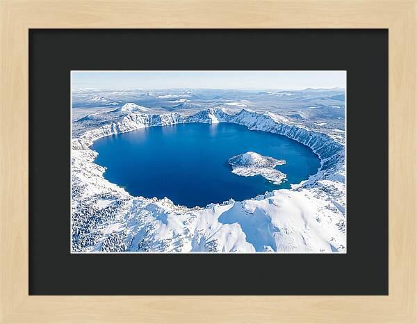Crater Lake In Winter From Above