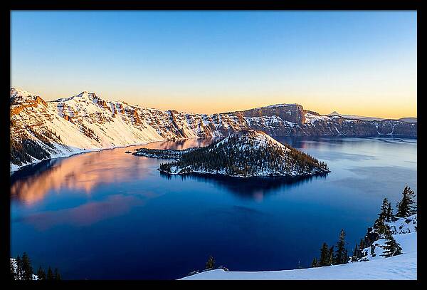 Crater Lake Serenity At Dawn