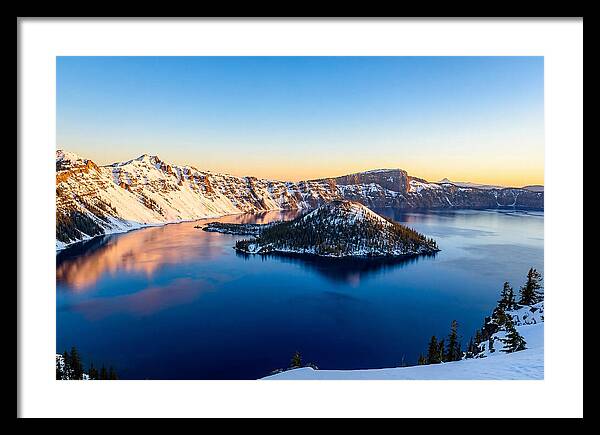 Crater Lake Serenity At Dawn