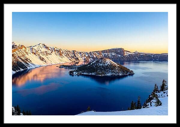 Crater Lake Serenity At Dawn