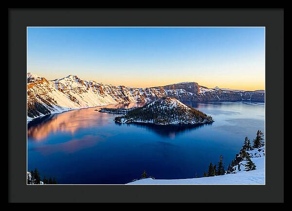 Crater Lake Serenity At Dawn