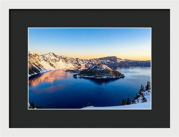 Crater Lake Serenity At Dawn