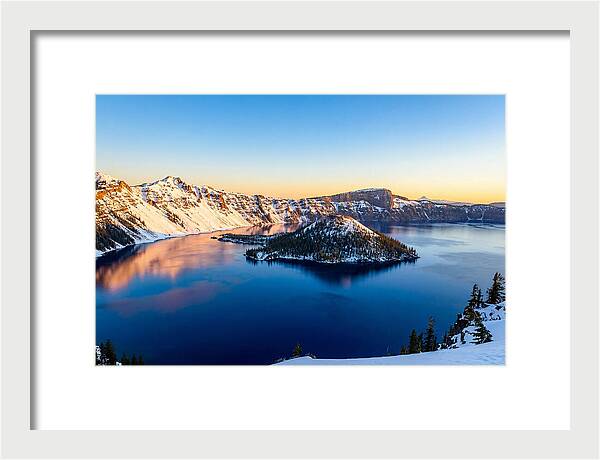 Crater Lake Serenity At Dawn
