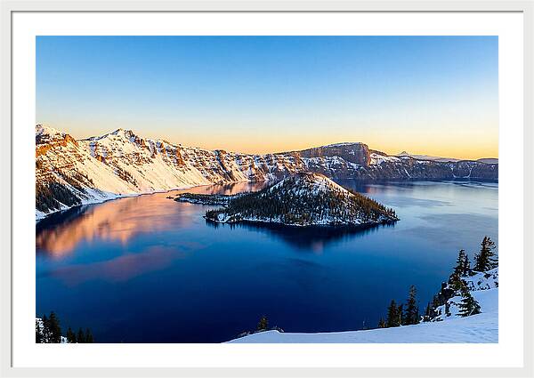 Crater Lake Serenity At Dawn