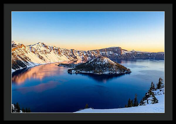 Crater Lake Serenity At Dawn