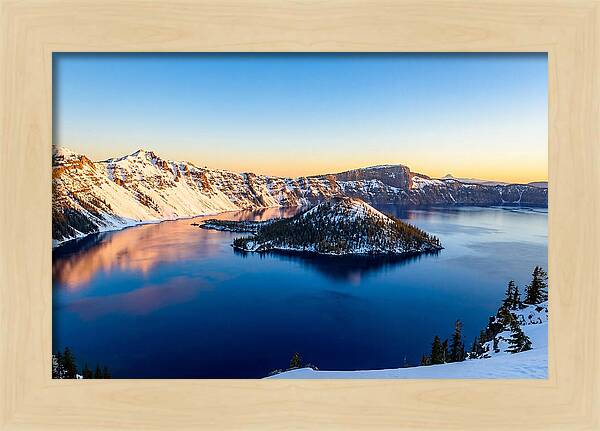 Crater Lake Serenity At Dawn