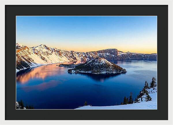 Crater Lake Serenity At Dawn