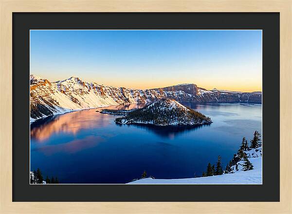Crater Lake Serenity At Dawn
