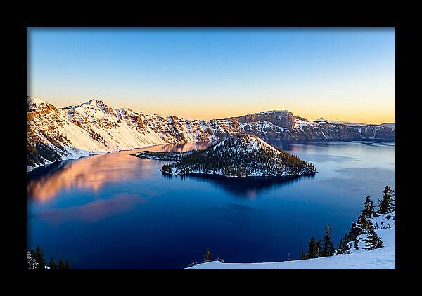 Crater Lake Serenity At Dawn