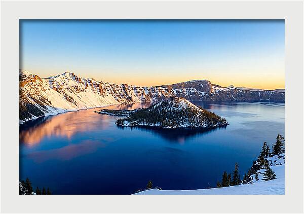 Crater Lake Serenity At Dawn
