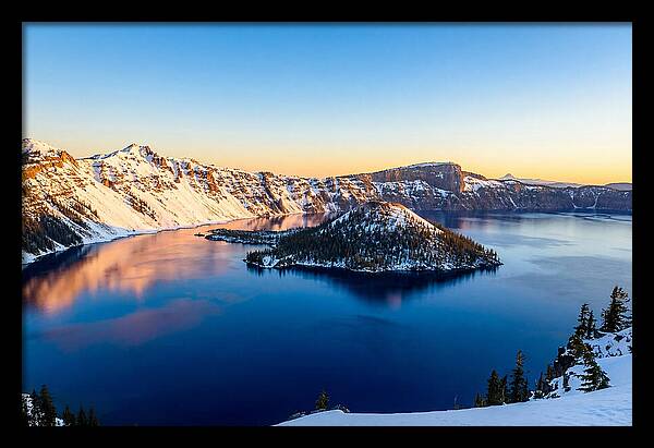 Crater Lake Serenity At Dawn
