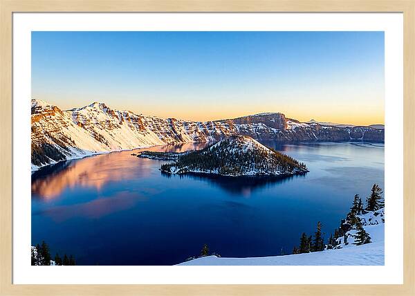 Crater Lake Serenity At Dawn